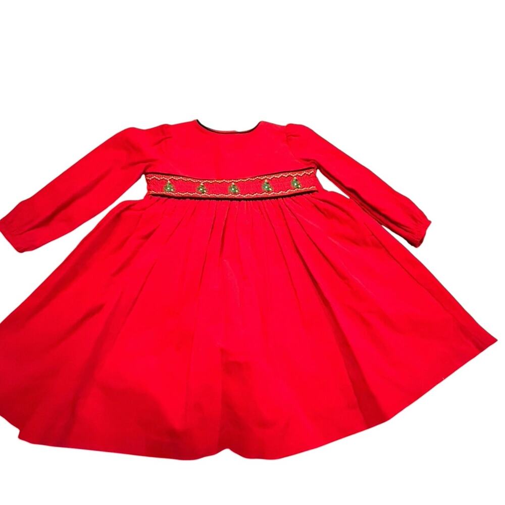 NWT Bonnie Baby 24M red corduroy smocked dress